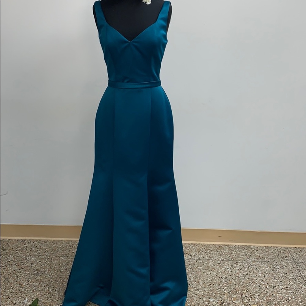 Mori Lee teal formal dress